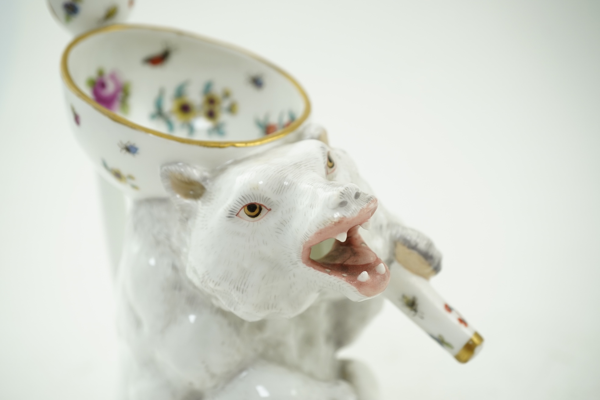 A Dresden porcelain ‘bear’ jug, late 19th century